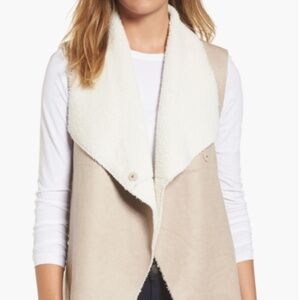DYLAN Faux Shearling Backed Knit Vest